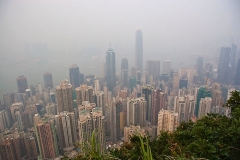Hongkong Central und Hafen vom Victoria Peak aus