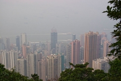 Hongkong Central und Hafen vom Victoria Peak aus
