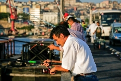 Istanbul Fischer am goldenen Horn