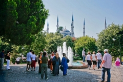 Istanbul Park mit blauer Moschee