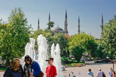 Istanbul Park mit blauer Moschee