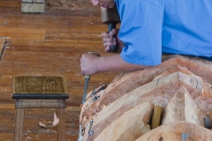 neuseeland, Whakarewarewa, Holzschnitzer
