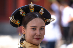 Chinesin in historischer Tracht