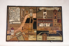 historische Schautafeln im Wasserturm Augsburg