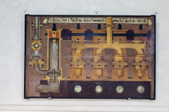 historische Schautafeln im Wasserturm Augsburg