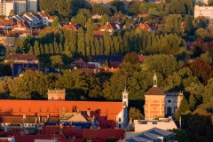 Rotes Tor mit heilig Geist Spital und Wassertürmen Augsburg